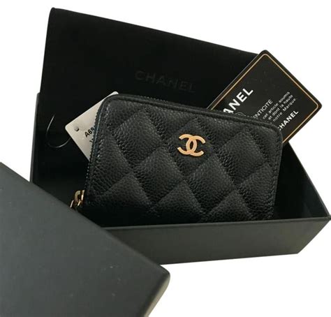 chanel card holder zip around.